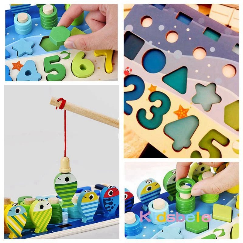 SMARTFISH – Tavola puzzle educativa Montessori per contare e abbinare