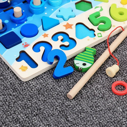 SMARTFISH – Tavola puzzle educativa Montessori per contare e abbinare