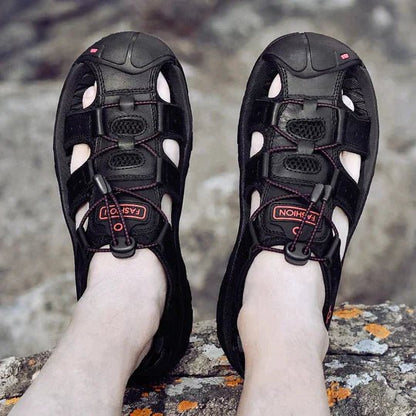 WALKRIX – Sandali da trekking da uomo con punta chiusa e vestibilità regolabile