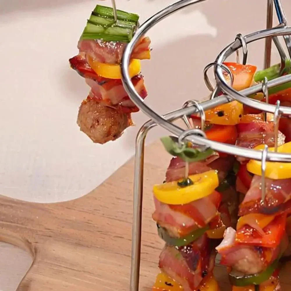 AIRSKEWER – Griglia in acciaio inossidabile per friggitrice ad aria con porta-spiedini