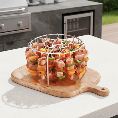 AIRSKEWER – Griglia in acciaio inossidabile per friggitrice ad aria con porta-spiedini