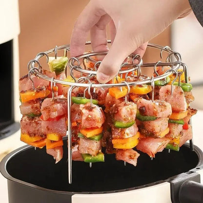 AIRSKEWER – Griglia in acciaio inossidabile per friggitrice ad aria con porta-spiedini