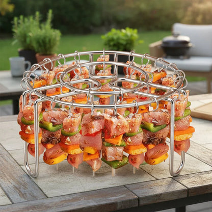 GRILLVERT – Griglia in acciaio inossidabile per grigliatura verticale con porta-spiedini
