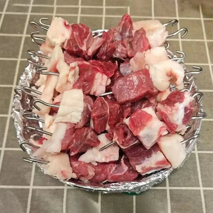 GRILLVERT – Griglia in acciaio inossidabile per grigliatura verticale con porta-spiedini