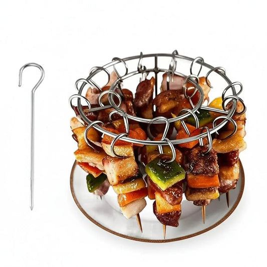 GRILLVERT – Griglia in acciaio inossidabile per grigliatura verticale con porta-spiedini