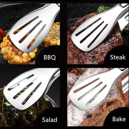 GRIPTONG – Pinze da griglia in acciaio inossidabile per presa precisa e per servire