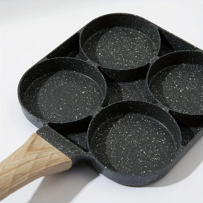 Padella antiaderente Culinara a 4 fori | Padella multiuso per uova e pancake | Alluminio resistente | Facile da pulire