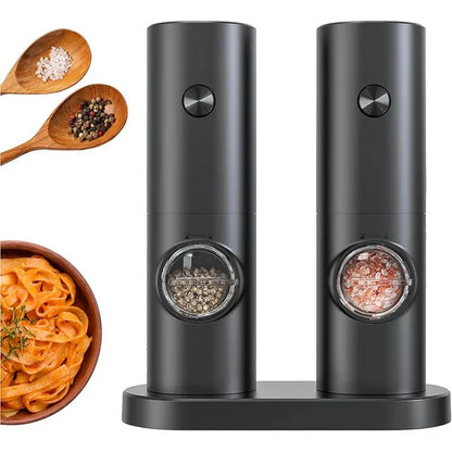 SPICE DUO – Set di macinapepe e sale elettrici con impostazione di macinatura regolabile