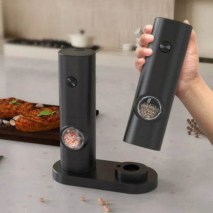 SPICE DUO – Set di macinapepe e sale elettrici con impostazione di macinatura regolabile