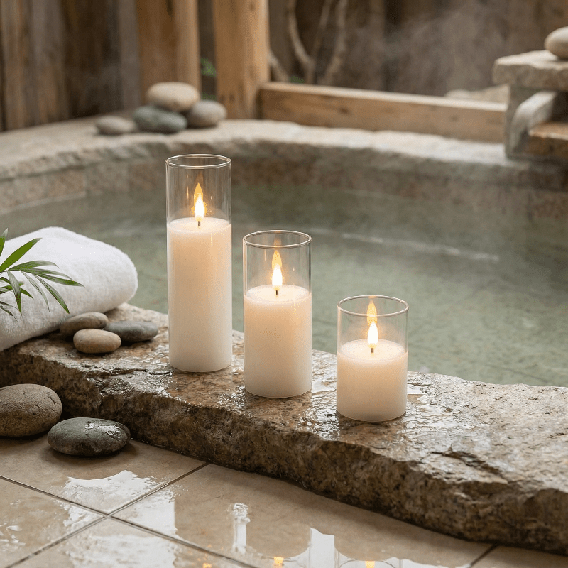 SOULLIGHT - Set da 9 candele LED decorative con tremolio realistico