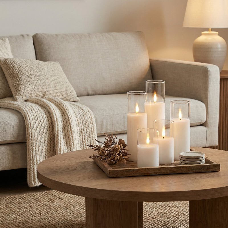 SOULLIGHT - Set da 9 candele LED decorative con tremolio realistico