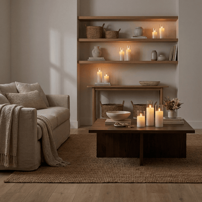 SOULLIGHT - Set da 9 candele LED decorative con tremolio realistico