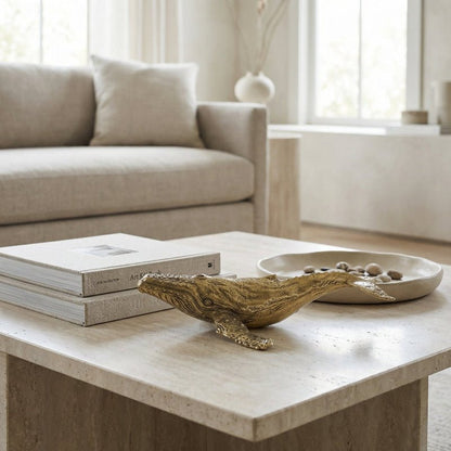 ARTÉLIA - Esclusiva scultura in ottone di balena come elemento decorativo di rilievo