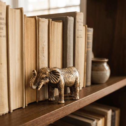 BRASSLINE - Elefante in ottone fatto a mano, esclusivo, per elementi decorativi