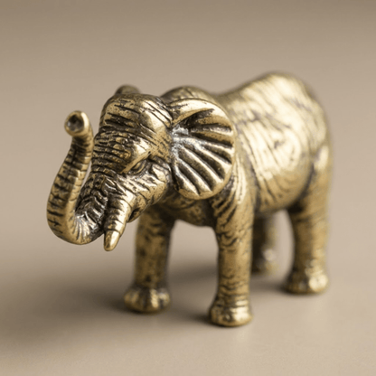 BRASSLINE - Elefante in ottone fatto a mano, esclusivo, per elementi decorativi