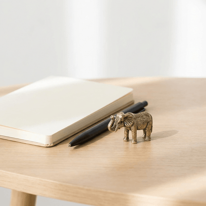BRASSLINE - Elefante in ottone fatto a mano, esclusivo, per elementi decorativi