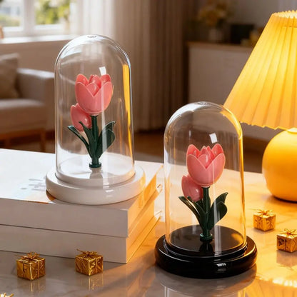 EVERBLOOM – Lampada LED a tulipano | Lampada da tavolo romantica per una decorazione elegante