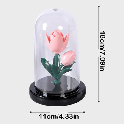 EVERBLOOM – Lampada LED a tulipano | Lampada da tavolo romantica per una decorazione elegante