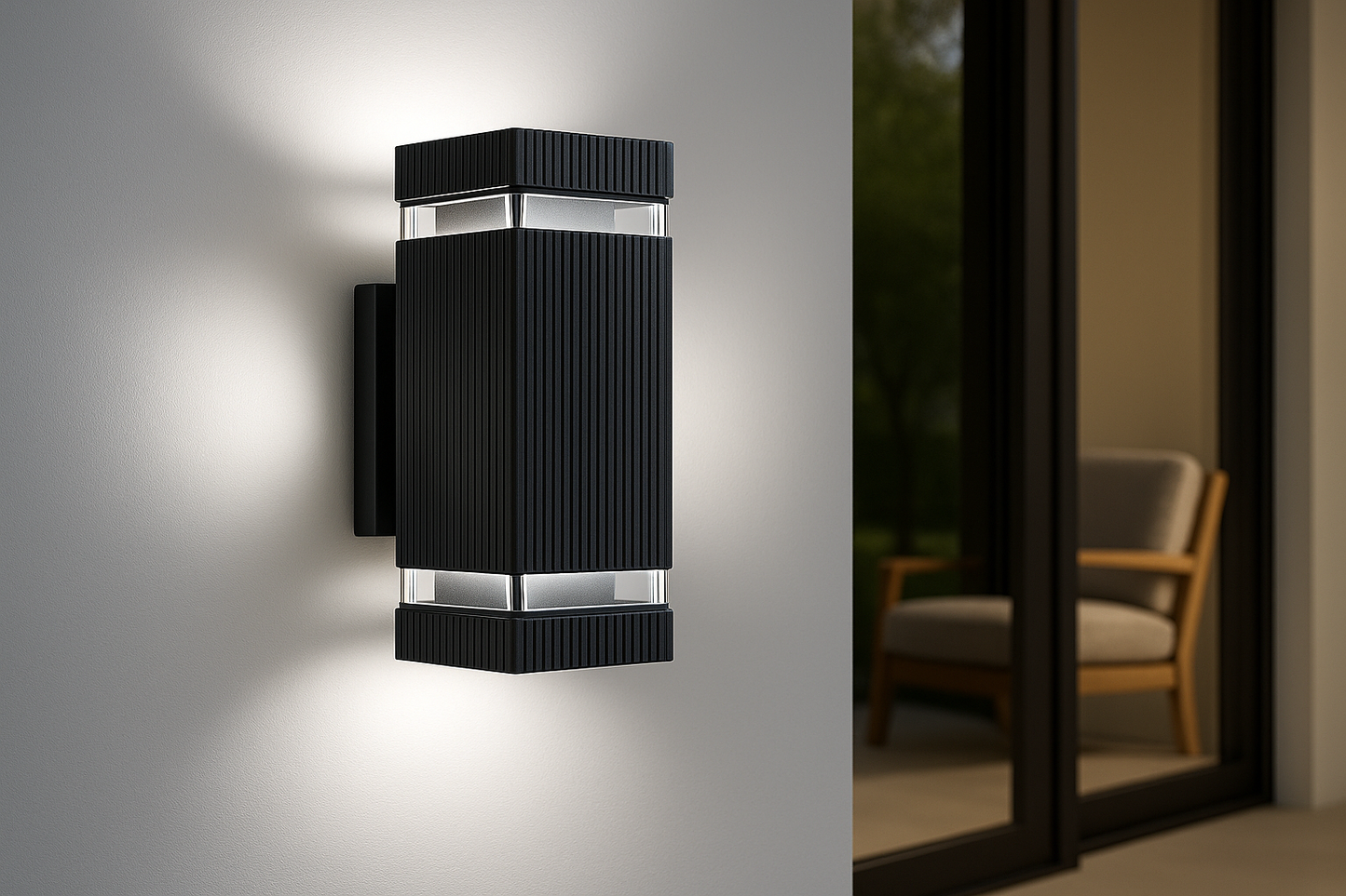 Lumora – Lampada da Esterno Moderna Up & Down Nera – Impermeabile IP65 con Attacco GU10