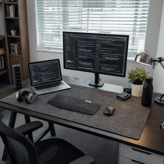 DESKBASE FELT – Tappetino da scrivania in feltro di lana morbido e antiscivolo per gaming e lavoro