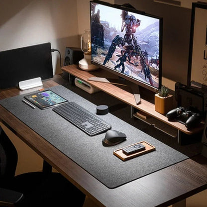 DESKBASE FELT – Tappetino da scrivania in feltro di lana morbido e antiscivolo per gaming e lavoro