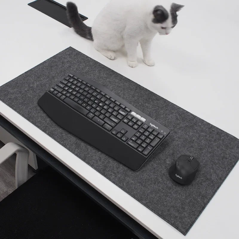 DESKBASE FELT – Tappetino da scrivania in feltro di lana morbido e antiscivolo per gaming e lavoro