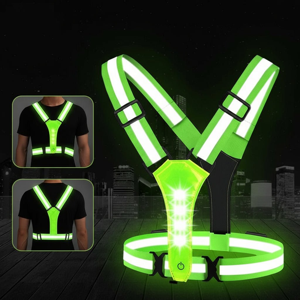 STAYLIT – Gilet LED ricaricabile USB per corsa, ciclismo e escursionismo