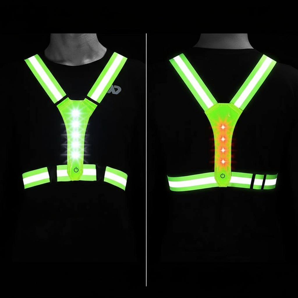 STAYLIT – Gilet LED ricaricabile USB per corsa, ciclismo e escursionismo