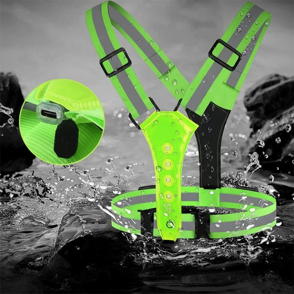 STAYLIT – Gilet LED ricaricabile USB per corsa, ciclismo e escursionismo