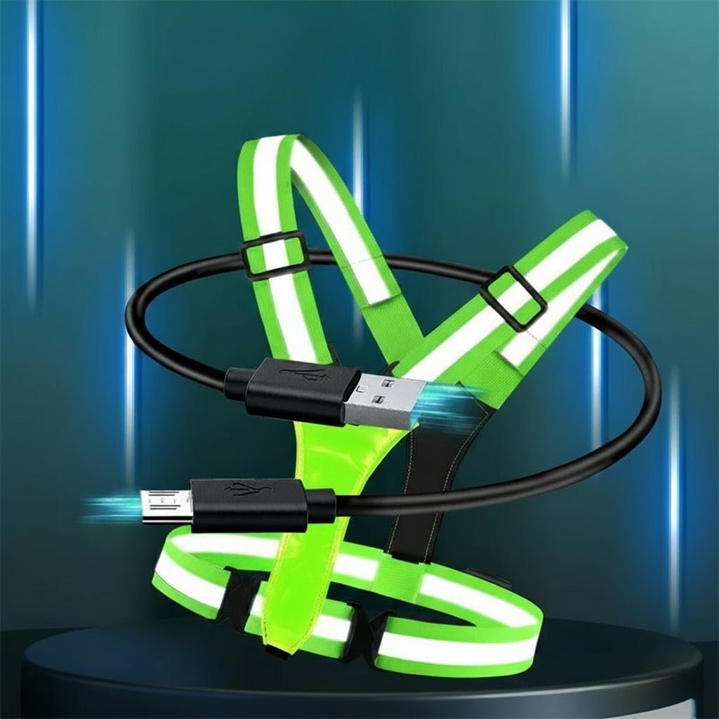STAYLIT – Gilet LED ricaricabile USB per corsa, ciclismo e escursionismo