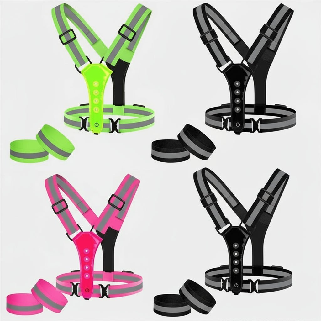 STAYLIT – Gilet LED ricaricabile USB per corsa, ciclismo e escursionismo