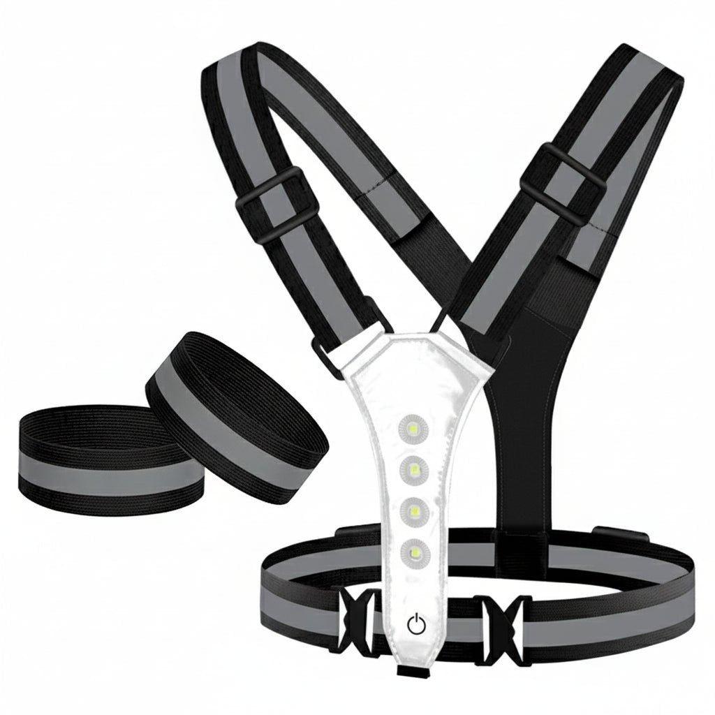 STAYLIT – Gilet LED ricaricabile USB per corsa, ciclismo e escursionismo