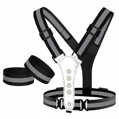 STAYLIT – Gilet LED ricaricabile USB per corsa, ciclismo e escursionismo