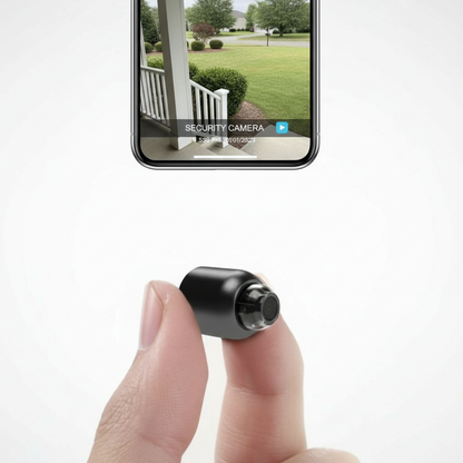 Telecamera IP WiFi ultracompatta | 1080p Full HD | Obiettivo grandangolare da 120° | Visione notturna a infrarossi e sensore di movimento | Audio a due vie | Accesso remoto in tutto il mondo