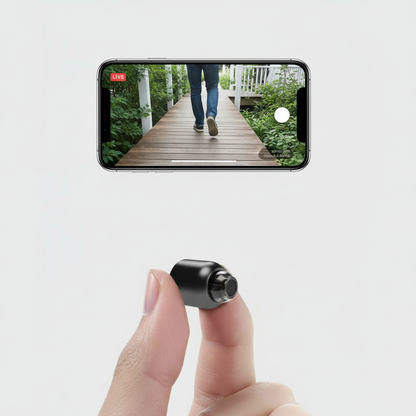 Telecamera IP WiFi ultracompatta | 1080p Full HD | Obiettivo grandangolare da 120° | Visione notturna a infrarossi e sensore di movimento | Audio a due vie | Accesso remoto in tutto il mondo