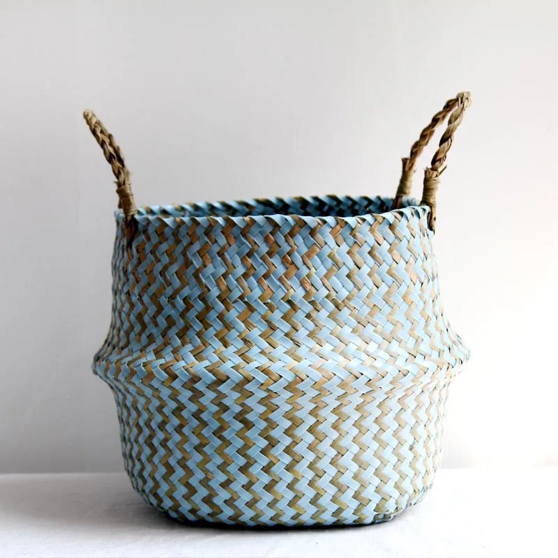 ZENWOVEN – Cestino di salice fatto a mano in stile boho, pieghevole per piante