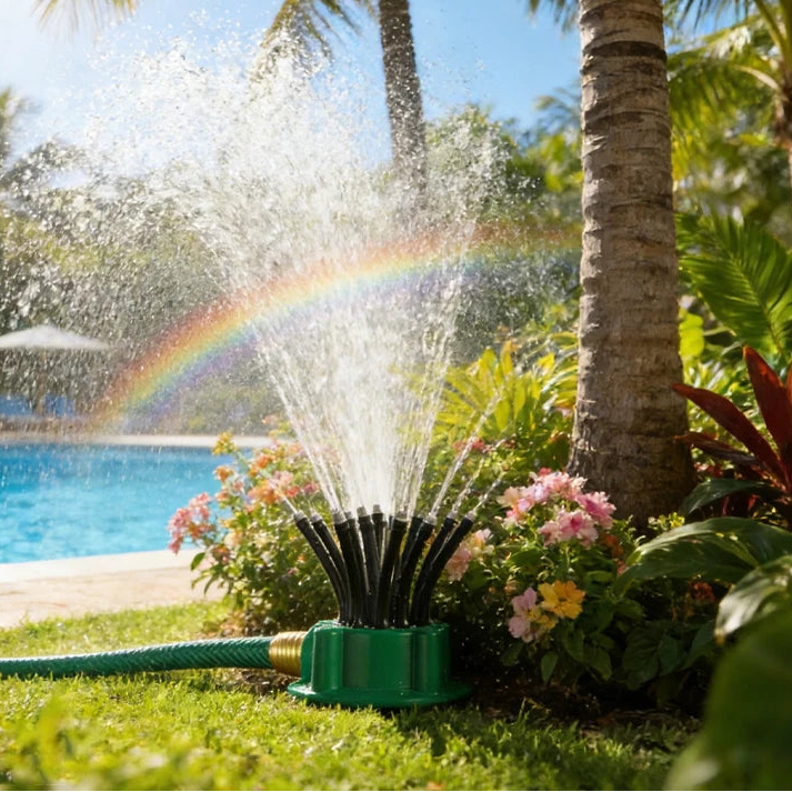 AQUASPREAD – Irrigatore automatico multi-testa a 360 gradi per ampie aree del giardino