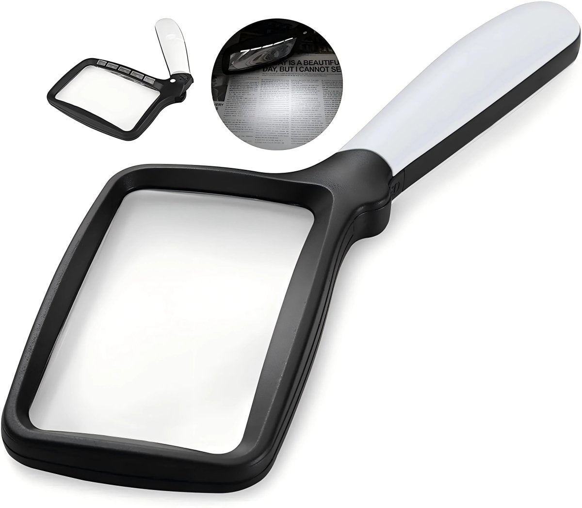 SICHTPLUS – Lente d'ingrandimento manuale con ingrandimento 3x e illuminazione a LED