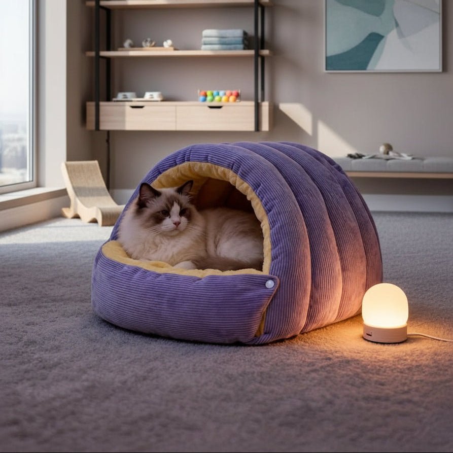 SNUGDEN – Cuccia chiusa per gatto, calore e sicurezza