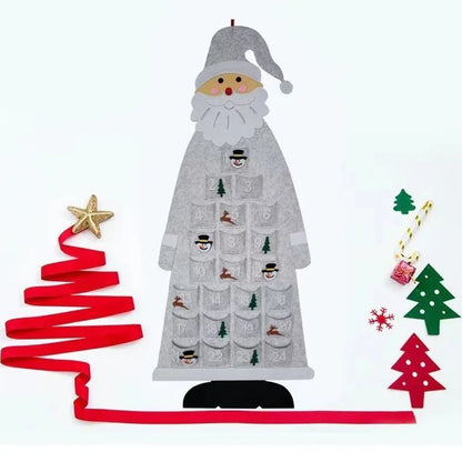 FelineFelt | Calendario dell'Avvento a forma di gatto con 24 mini sorprese di Babbo Natale