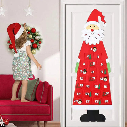 FelineFelt | Calendario dell'Avvento a forma di gatto con 24 mini sorprese di Babbo Natale