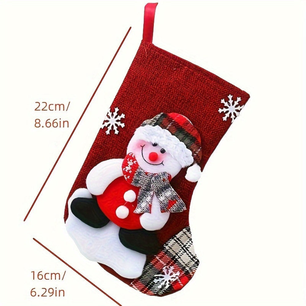 FestiveCharm | Set di calze di Natale rosse per decorazioni festive