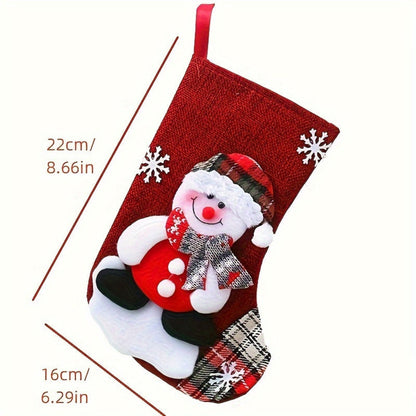 FestiveCharm | Set di calze di Natale rosse per decorazioni festive
