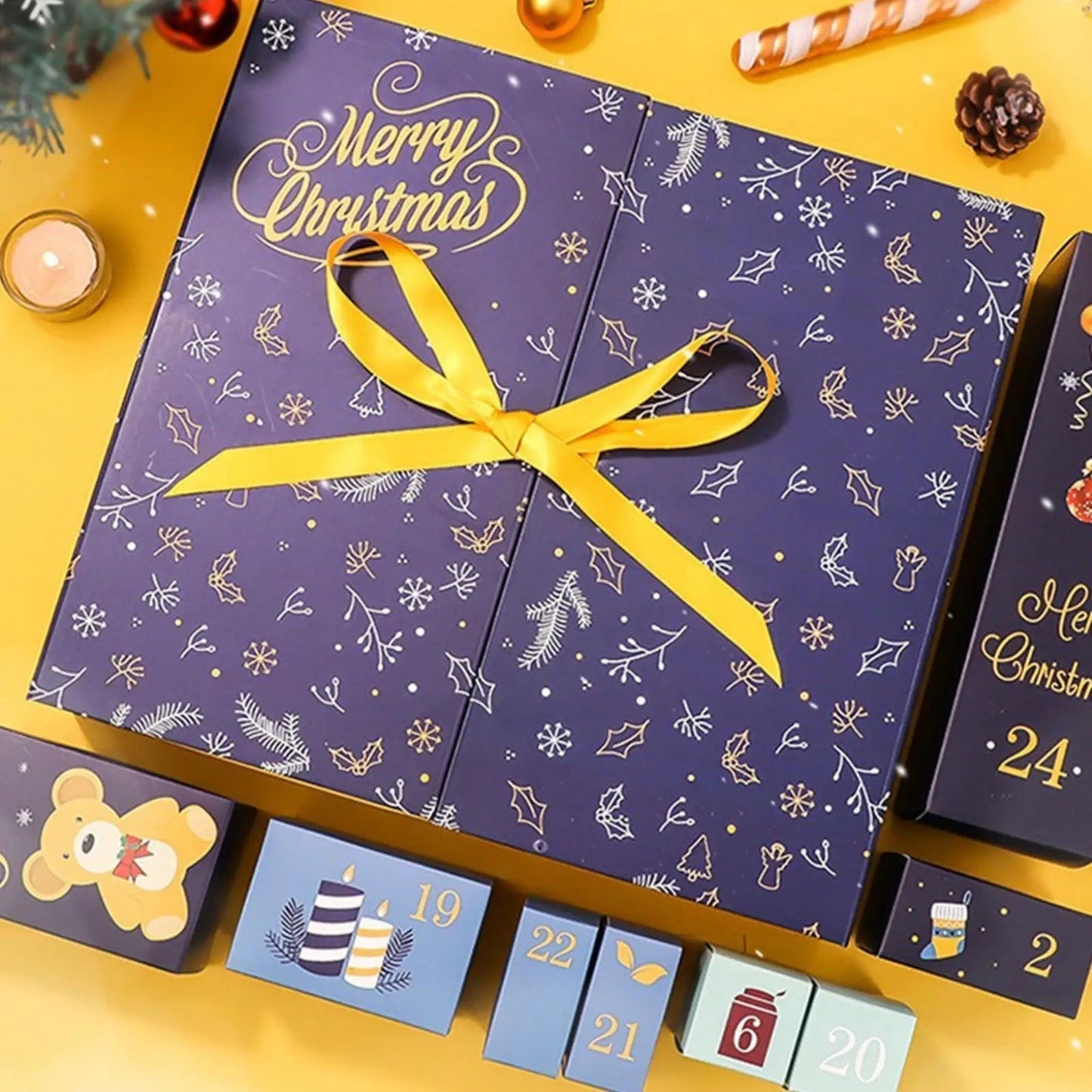 FestiveCraft | Calendario dell'Avvento fatto a mano con 24 scatole regalo riempibili