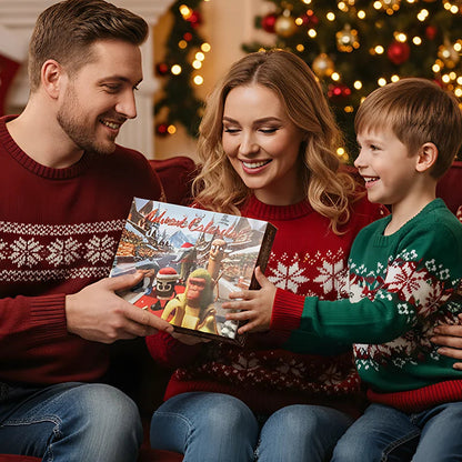 FestiveJoy | Calendario dell'Avvento in plastica per bambini con divertenti sorprese a forma di statuetta