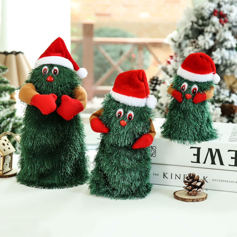 FestivePlush | Giocattolo musicale animato a forma di albero di Natale per decorazioni natalizie