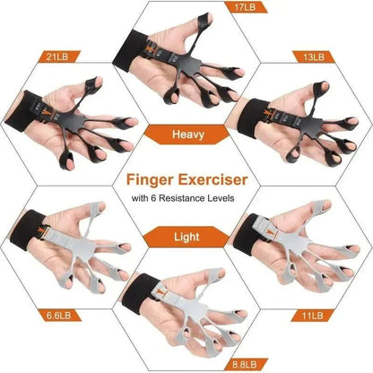 GripForce - allenatore per dita e mano con 6 livelli di resistenza per una maggiore forza di presa e flessibilità