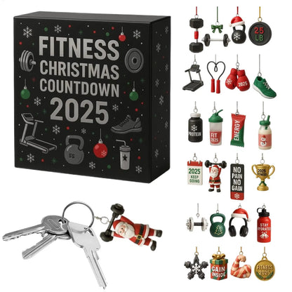 FitSpirit | Allegro calendario dell'Avvento in acrilico con conto alla rovescia per gli appassionati di fitness