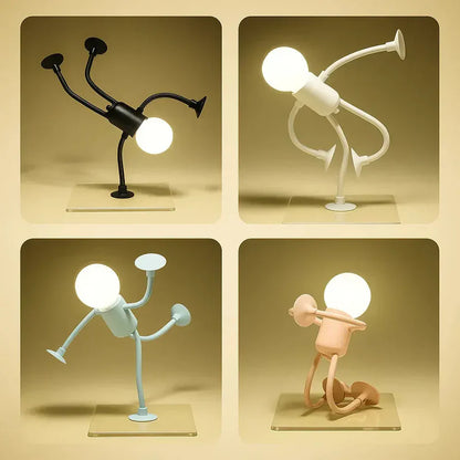 Lampada Notturna Sportiva Flessibile – Divertente, Pieghevole e con Mani a Ventosa