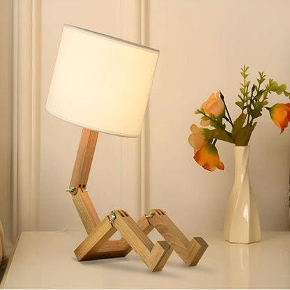 Lampada in legno flessibile - Lampada robotica regolabile per lettura e lavoro